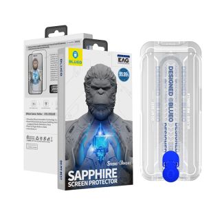 Blueo Sapphire iPhone 14 Pro zafír kijelzővédő üvegfólia + felhelyezőkeret
