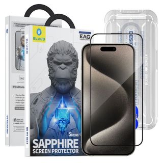 Blueo Sapphire IPhone 15 Pro kijelzővédő üveg felhelyező applikátorral
