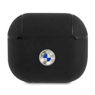 BMW BMA3SSLBK Apple AirPods 3 bőr tok - fekete