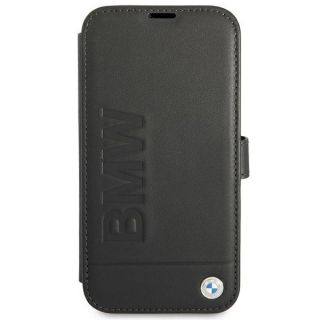 BMW BMFLBKP13MSLLBK iPhone 13 kinyitható bőr tok - fekete