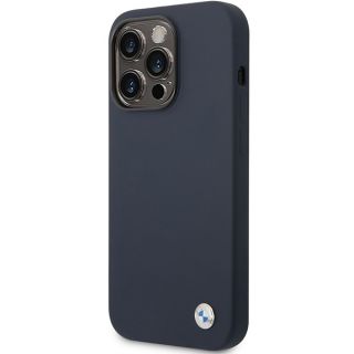 Bmw BMHCP14LSILNA iPhone 14 Pro szilikon hátlap tok - kék