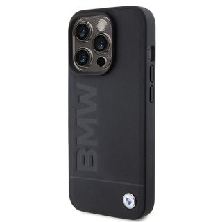 Bmw BMHCP15XSLLBK iPhone 15 Pro Max bőr hátlap tok - fekete
