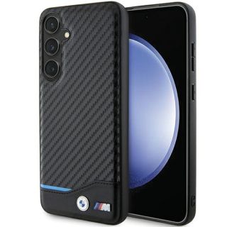 Bmw BMHCS24M22NBCK Samsung Galaxy S24+ Plus bőr hátlap tok - fekete