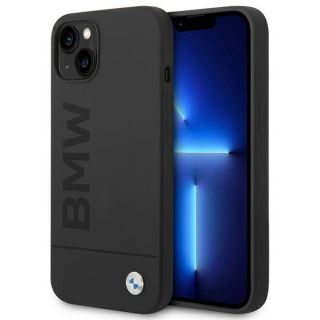 Bmw BMHMP14MSLBLBK MagSafe iPhone 14 Plus ütésálló szilikon hátlap tok - fekete
