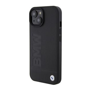 Bmw BMHMP15SSLLBK MagSafe iPhone 15 bőr hátlap tok - fekete