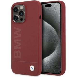 Bmw BMHMP15XSLBLRE MagSafe iPhone 15 Pro Max szilikon hátlap tok - piros
