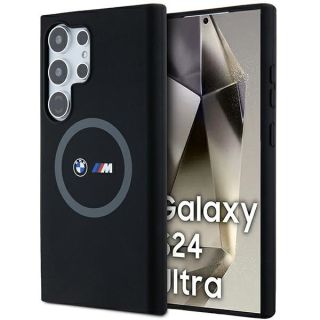 Bmw BMHMS24L23SROK MagSafe Samsung Galaxy S24 Ultra szilikon hátlap tok - fekete