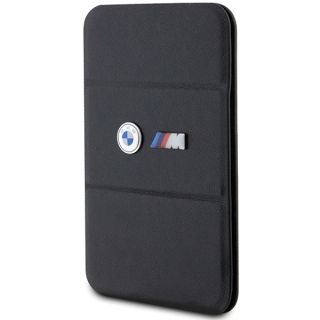 Bmw BMWCSMMPGK MagSafe bőr kártyatartó + állvány - fekete