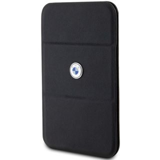 Bmw BMWCSMRSK MagSafe bőr kártyatartó + állvány - fekete