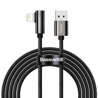 Baseus Legend Series Lightning - USB-A derékszögű kábel 2,4A 2m - fekete