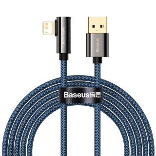 Baseus Legend Series Lightning - USB-A derékszögű kábel 2,4A 2m - kék