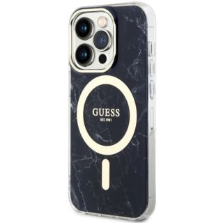 Guess GUHMP14LHTMRSK MagSafe iPhone 14 Pro kemény hátlap tok - fekete/fehér