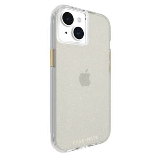 Case Mate Sheer Crystal iPhone 15 szilikon hátlap tok - Csillámos Arany