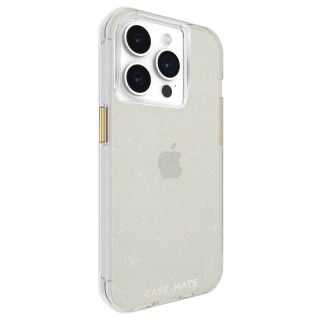 Case Mate Sheer Crystal iPhone 15 Pro szilikon hátlap tok - Csillámos Arany