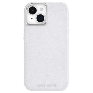 Case Mate Shimmer MagSafe iPhone 15 szilikon hátlap tok - Csillámos Fehér