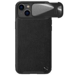 Nillkin Camshield Leather S Samsung Galaxy S23 bőr hátlap tok + kameravédő - fekete