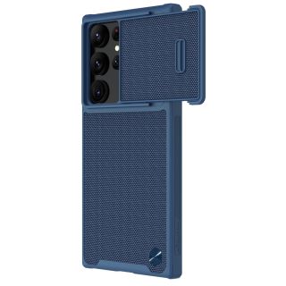 Nillkin Textured S Samsung Galaxy S22 Ultra kemény hátlap tok + kameravédő - kék