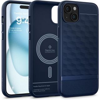 Caseology Parallax Mag MagSafe iPhone 15 szilikon hátlap tok - kék