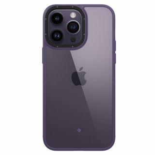 Caseology Skyfall iPhone 14 Pro Max ütésálló kemény hátlap tok - lila/átlátszó