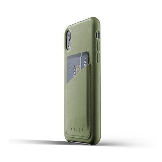 Mujjo Leather iPhone XR bőr tok - zöld