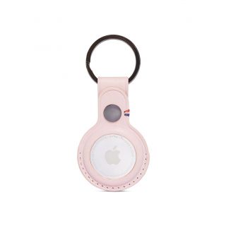 Decoded Apple AirTag bőr kulcstartó tok - rózsaszín