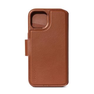 Decoded 2in1 Wallet MagSafe iPhone 15 Plus kinyitható bőr tok - barna