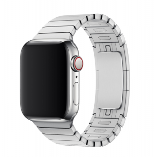 Devia Elegant Link Bracelet Apple Watch 45mm / 44mm / 42mm / Ultra 49mm láncszemes fém szíj - ezüst