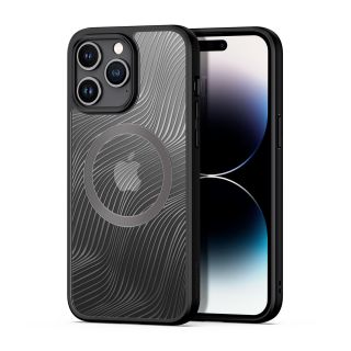 DuxDucis Aimo Mag MagSafe iPhone 15 Pro Max kemény hátlap tok - fekete/fehér
