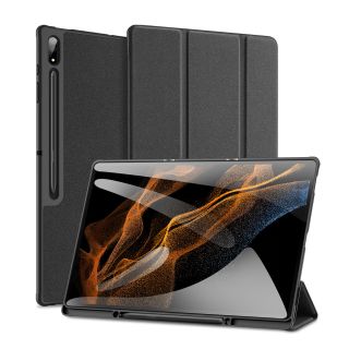 DuxDucis Domo Samsung Galaxy Tab S8 Ultra / S9 Ultra kinyitható kemény tok - fekete