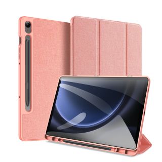 DuxDucis Domo Samsung Galaxy Tab S9 FE+ Plus kinyitható kemény tok - rózsaszín