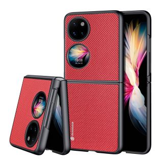 DuxDucis Fino Huawei P50 Pocket hátlap tok - piros