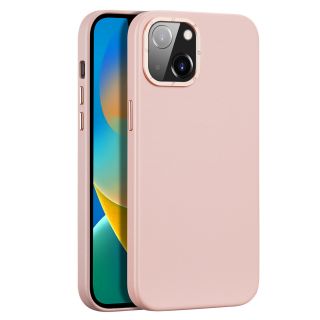 DuxDucis Grit MagSafe iPhone 14 bőr hátlap tok - rózsaszín