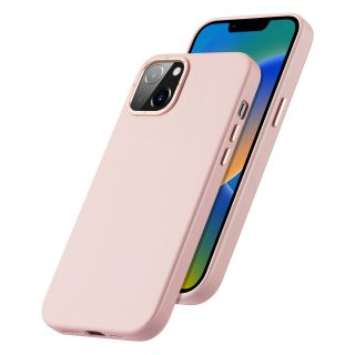DuxDucis Grit MagSafe iPhone 14 Plus bőr hátlap tok - rózsaszín