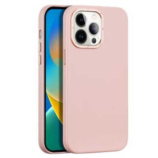 DuxDucis Grit MagSafe iPhone 14 Pro bőr hátlap tok - rózsaszín