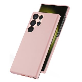 DuxDucis Grit MagSafe Samsung Galaxy S23 Ultra bőr hátlap tok - rózsaszín