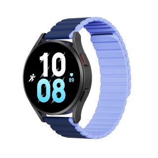 DuxDucis Magnetic Strap LD Samsung Galaxy Watch 4 / 4 Classic / 5 / 5 Pro / 6 / 6 Classic szilikon szíj (20mm széles) - kék