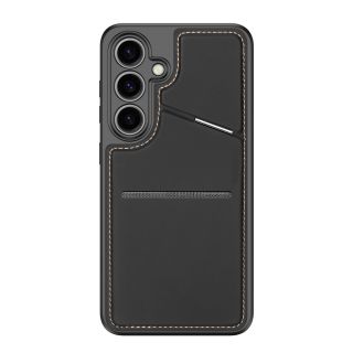 Dux Ducis Rafi ll Mag MagSafe Samsung Galaxy S24+ Plus bőr hátlap tok kitámasztóval - fekete