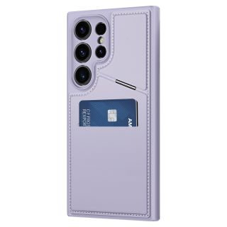 Dux Ducis Rafi ll Mag MagSafe Samsung Galaxy S24 Ultra bőr hátlap tok kitámasztóval - lila