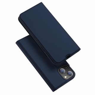 DuxDucis Skin Pro iPhone 13 mini kinyitható bőr tok - kék