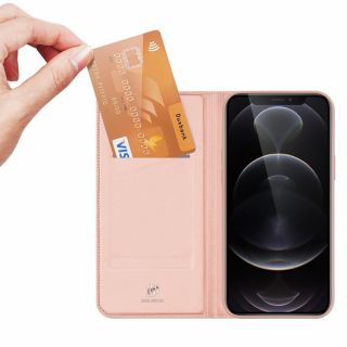 DuxDucis SkinPro iPhone 13 Pro Max kinyitható tok - rózsaszín