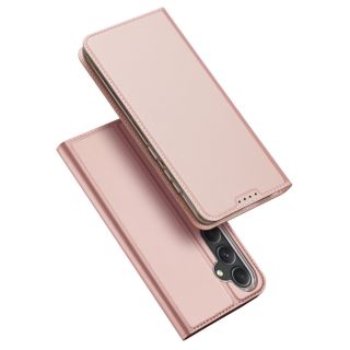 DuxDucis Skin Pro Samsung Galaxy S23 FE kinyitható bőr tok - rózsaszín