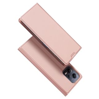 DuxDucis Skin Pro Xiaomi Redmi Note 12 Pro / Poco X5 Pro 5G kinyitható bőr tok - rózsaszín