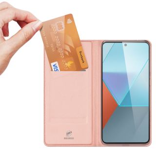 Dux Ducis Skin Pro Xiaomi Redmi Note 13 Pro 5G kinyitható bőr tok - rózsaszín