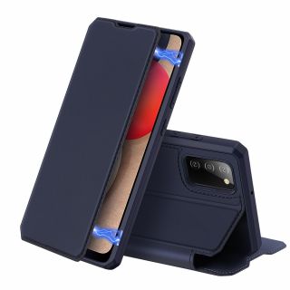 DuxDucis Skin X Samsung Galaxy A02s kinyitható tok lezáró mágnessel - kék