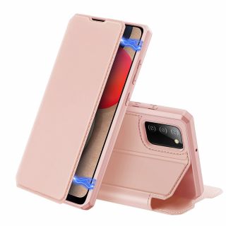 DuxDucis Skin X Samsung Galaxy A02s kinyitható tok lezáró mágnessel - rózsaszín