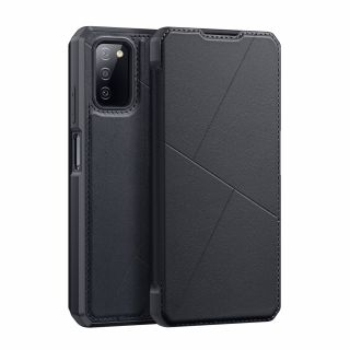 DuxDucis Skin X Samsung Galaxy A03s kinyitható tok lezáró mágnessel - fekete