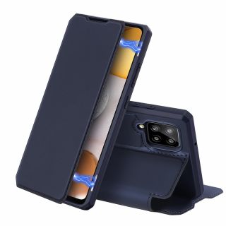 DuxDucis Skin X Samsung Galaxy A42 5G kinyitható tok lezáró mágnessel - kék