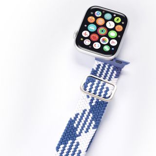 DuxDucis Mixture Apple Watch 41mm / 40mm / 38mm textil szíj - fehér/kék