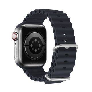 DuxDucis OceanWave Apple Watch 45mm / 44mm / 42mm / Ultra 49mm szilikon szíj - szürke