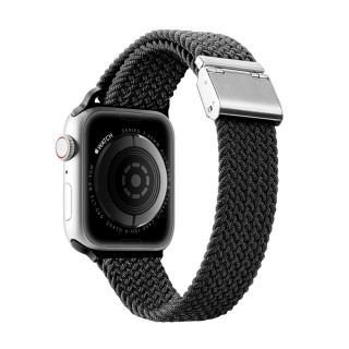 DuxDucis Strap Mixture II Apple Watch 45mm / 44mm / 42mm / Ultra 49mm textil szíj - fekete